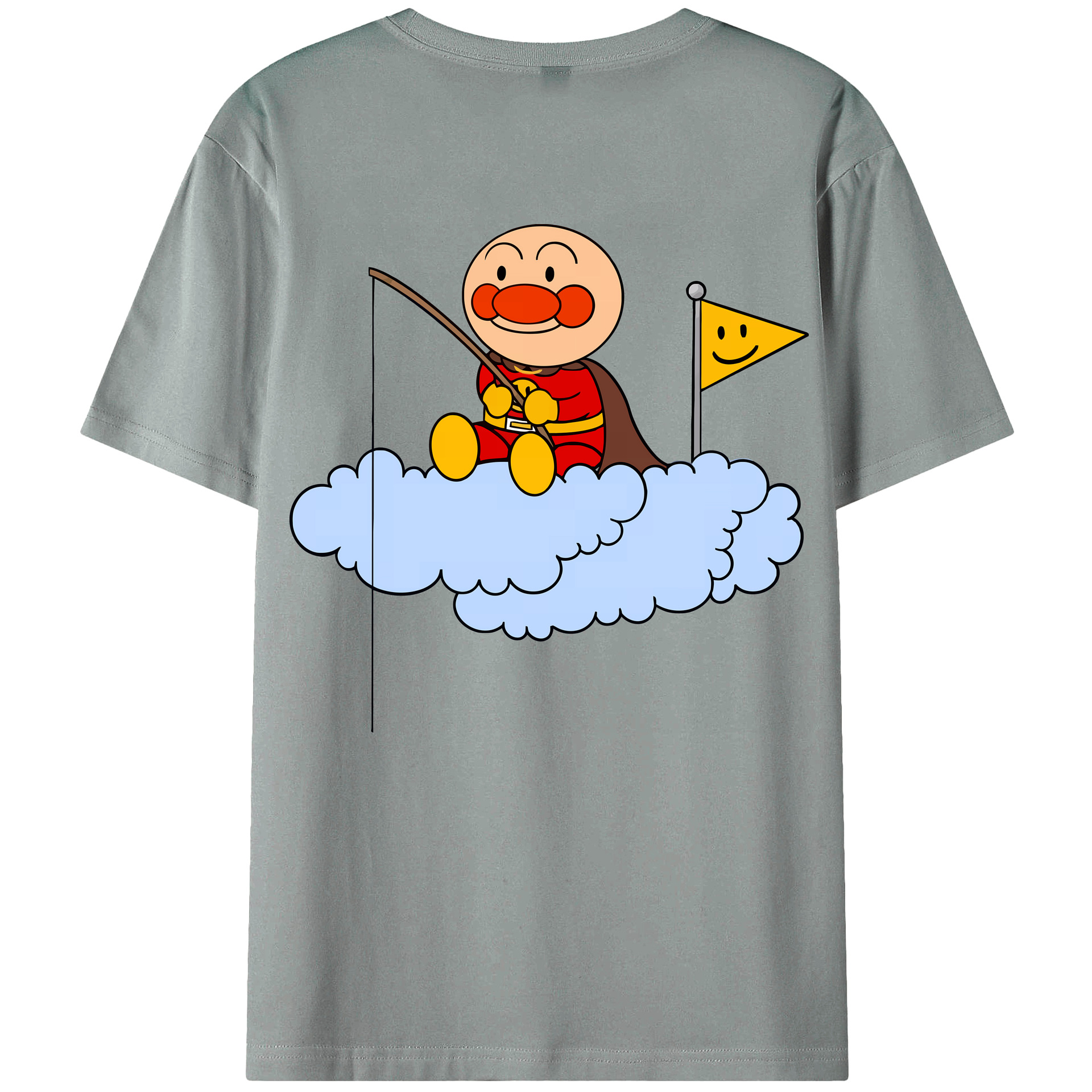 （画像用） アンパンマン Anpanman 綿100％ メンズ半袖Tシャツ（バックプリント） 通気性